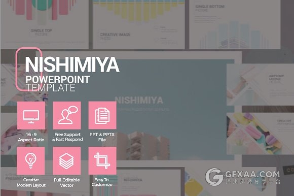 粉色文艺美妆食品小清新风格keynote模板 - 顶尖PPT