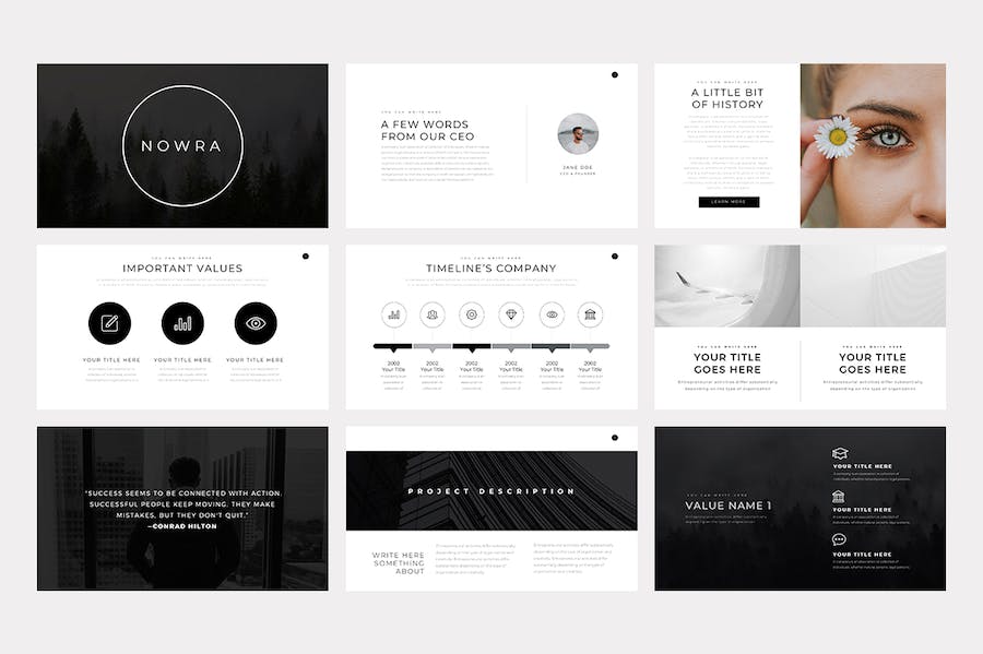 黑灰色商业计划企业合作营销策划多用途PPT模板 - 顶尖PPT