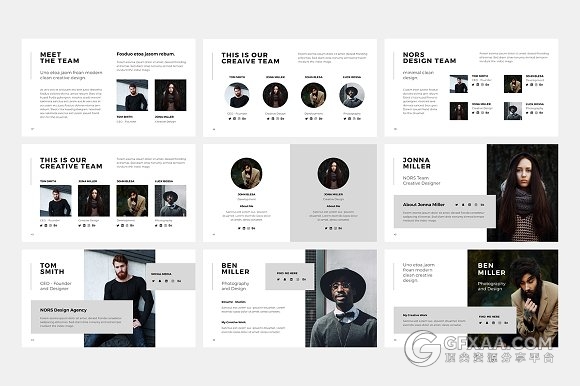 130多页简约文艺图片展示大气多用途PPT模板 - 顶尖PPT