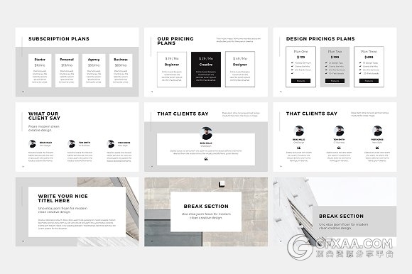130多页简约文艺图片展示大气多用途PPT模板 - 顶尖PPT