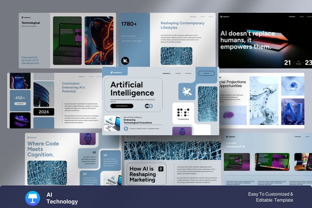 AI技术发展分析keynote模板 - 顶尖PPT