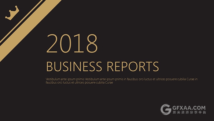 黑金风格企业商务工作总结汇报PPT模板 - 顶尖PPT