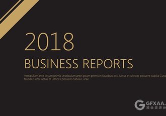 黑金风格企业商务工作总结汇报PPT模板 - 顶尖PPT