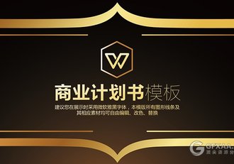 土豪金商业计划书PPT模板 - 顶尖PPT