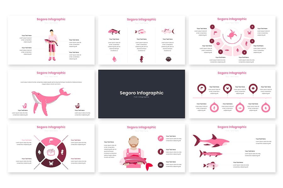 数据分析分部展示信息图形Keynote模板 - 顶尖PPT