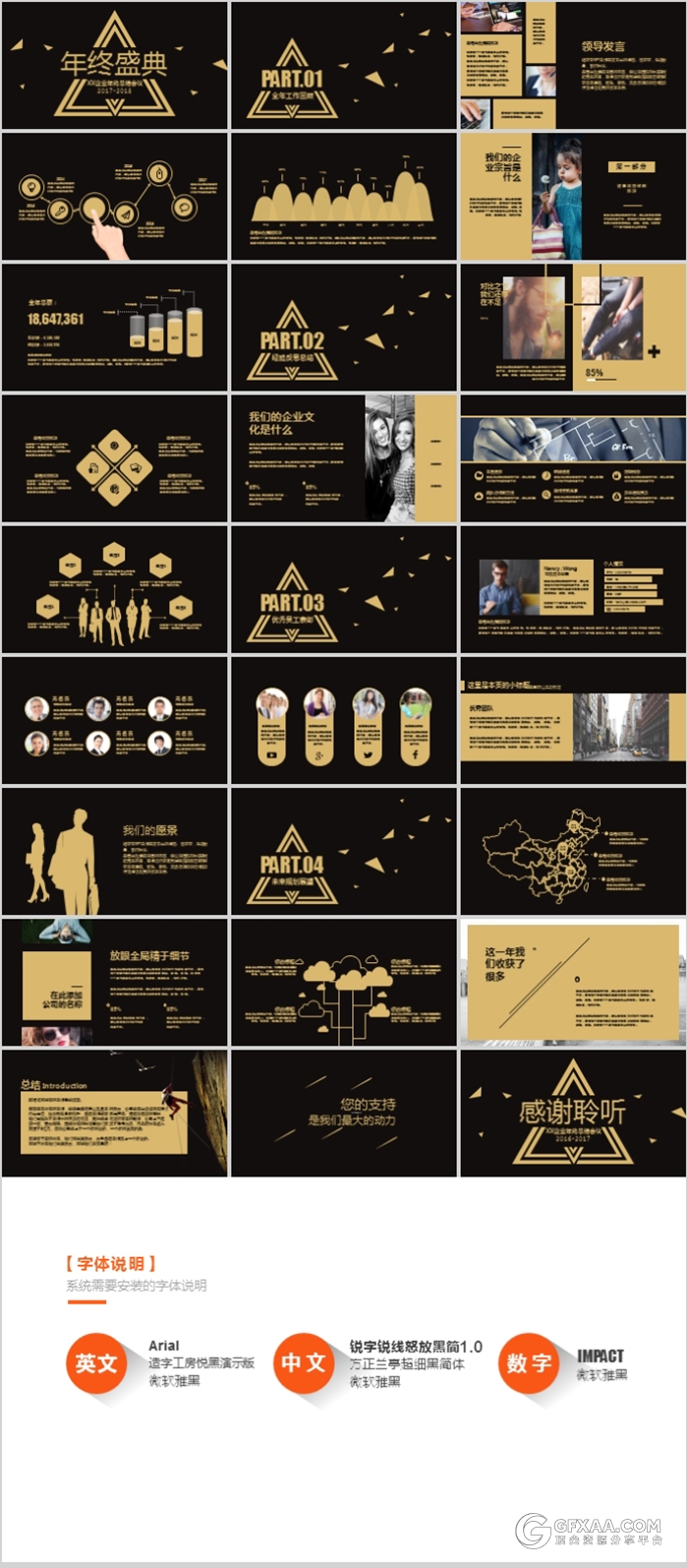 企业年终总结会议年终盛典PPT模板 - 顶尖PPT