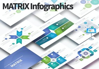 矩阵主题演讲信息图表keynote模板 - 顶尖PPT