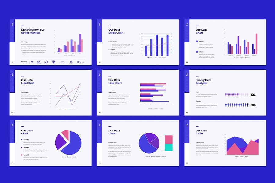 扁平化高端商务商业风格PPT模板 - 顶尖PPT