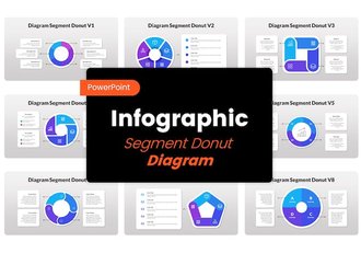 分段甜甜圈信息图形PPT模板 - 顶尖PPT