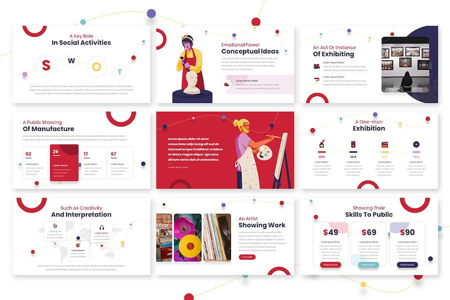 创意插画演唱会活动策划keynote模板 - 顶尖PPT