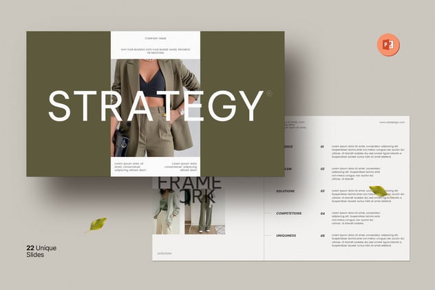 极简文艺品牌战略演示PPT模板 - 顶尖PPT