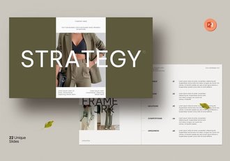 极简文艺品牌战略演示PPT模板 - 顶尖PPT