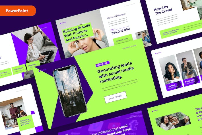 社交媒体内容营销推广策略方案PPT模板 - 顶尖PPT