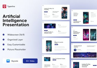 人工智能认知技术应用PPT模板 - 顶尖PPT