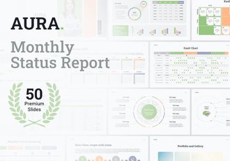 月度工作总结业绩报告PPT模板 - 顶尖PPT