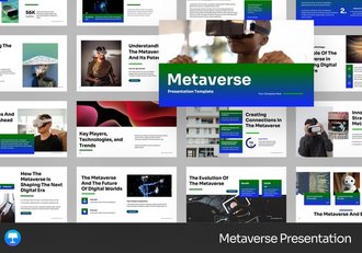 元宇宙网络科技AI Keynote模板 - 顶尖PPT