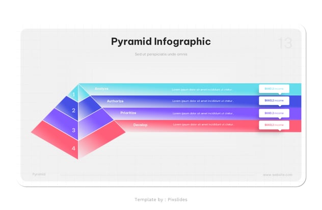 新拟态风渐变色金字塔图形keynote模板 - 顶尖PPT