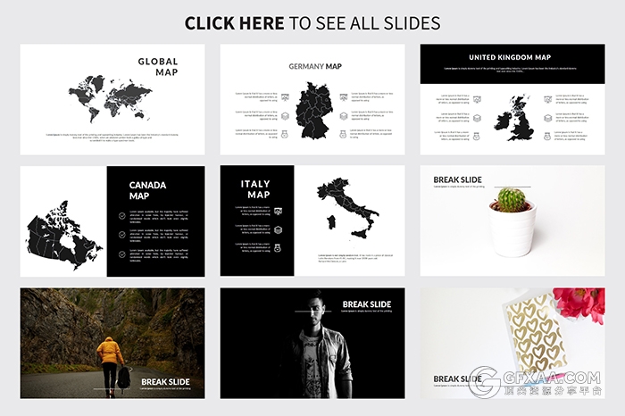 86页简约摄影图片展示人物写真PPT模板 - 顶尖PPT