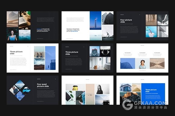 80多页简约商务企业团队介绍keynote模板 - 顶尖PPT