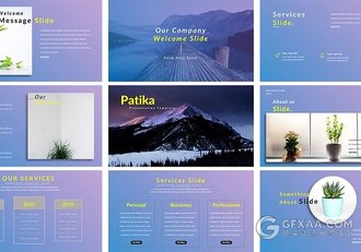 96页紫蓝渐变色系工作总结汇报PPT模板 - 顶尖PPT