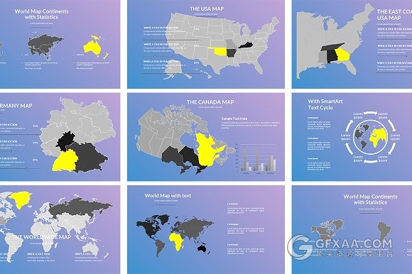 96页紫蓝渐变色系工作总结汇报keynote模板 - 顶尖PPT
