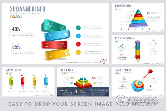 165页卡通风格立体多色系图形图表PPT模板 - 顶尖PPT