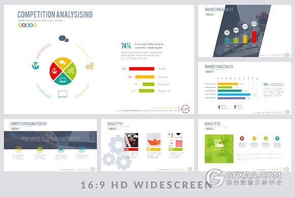 165页卡通风格立体多色系图形图表PPT模板 - 顶尖PPT