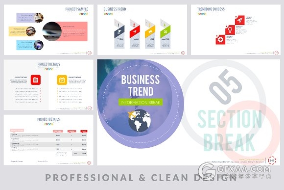 165页卡通风格立体多色系图形图表PPT模板 - 顶尖PPT