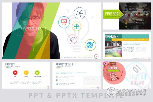 165页卡通风格立体多色系图形图表PPT模板 - 顶尖PPT