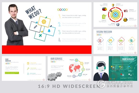 165页卡通风格立体多色系图形图表PPT模板 - 顶尖PPT