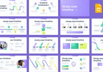科研项目研究案例全阶段时间线图形PPT模板 - 顶尖PPT