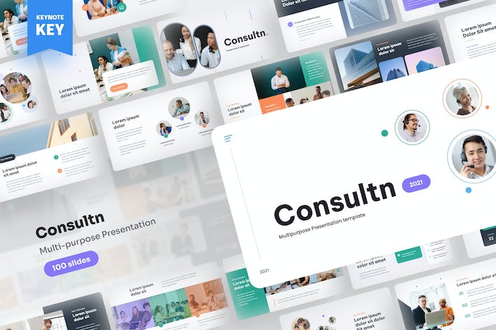 咨询服务多用途应用讲述Keynote模板 - 顶尖PPT