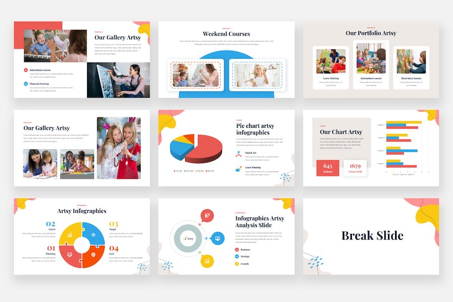 艺术音乐学校主题展示PPT模板 - 顶尖PPT