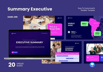 深色版本商业汇报提案战略沟通keynote模板 - 顶尖PPT