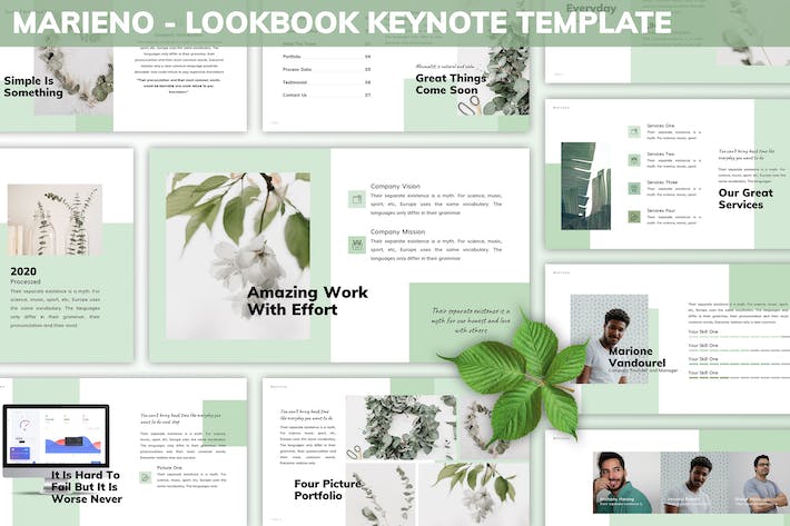 时尚产品作品集展示推介Keynote模板 - 顶尖PPT