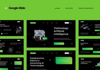 科技技术人工智能演示PPT模板 - 顶尖PPT