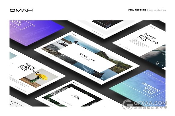 简约大气文艺青年摄影图片展示PPT模板 - 顶尖PPT