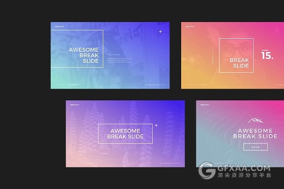 简约大气文艺青年摄影图片展示PPT模板 - 顶尖PPT