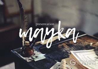 简约风格摄影图片展示混排风格PPT模板 - 顶尖PPT