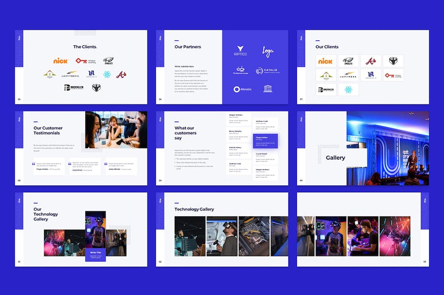 扁平化高端商务商业风格PPT模板 - 顶尖PPT
