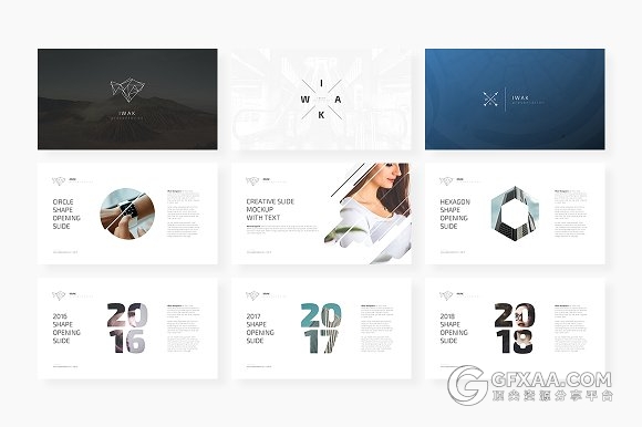 简约文艺摄影图片展示PPT模板 - 顶尖PPT