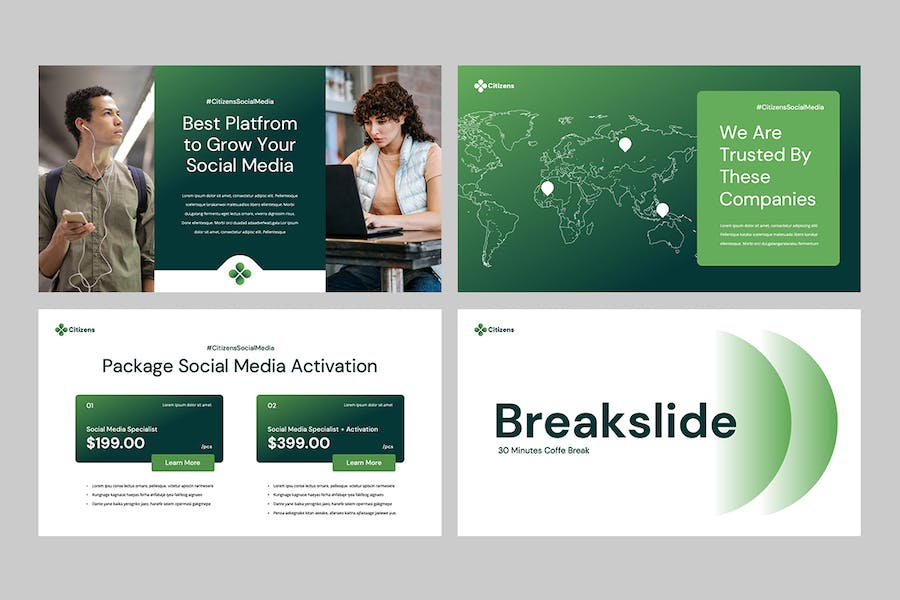 社交媒体营销推广策略运营宣传方案PPT模板 - 顶尖PPT