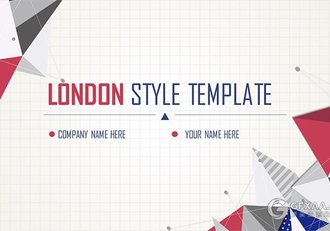 创意多色三角形商务工作总结计划PPT模板 - 顶尖PPT