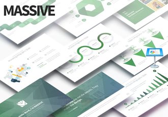 绿色数据分析商务通用图形图表keynote模板 - 顶尖PPT