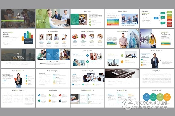 90多页欧美大气商务风格PPT模板 - 顶尖PPT