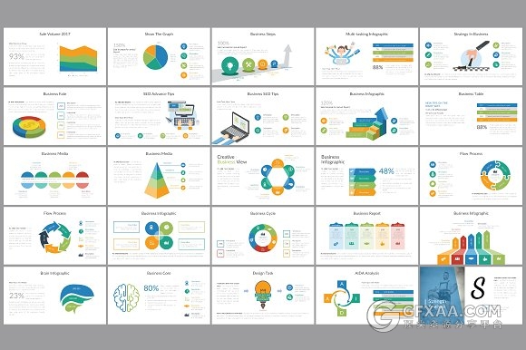 90多页欧美大气商务风格PPT模板 - 顶尖PPT