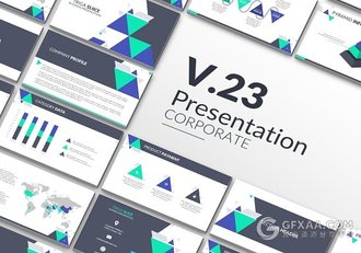 创意三角图形公司介绍多用途PPT模板 - 顶尖PPT