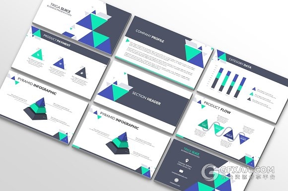 创意三角图形公司介绍多用途PPT模板 - 顶尖PPT