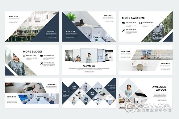 500多页简约商务多种逻辑图标PPT模板 - 顶尖PPT