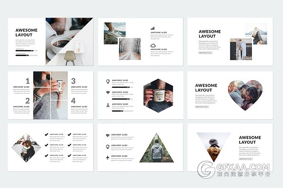 500多页简约商务多种逻辑图标PPT模板 - 顶尖PPT